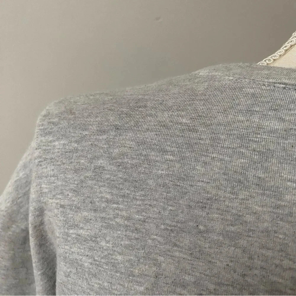 Halogen Heather Gray Rhinestone Embellished Sweatshirt Size S - Picture 13 of 15